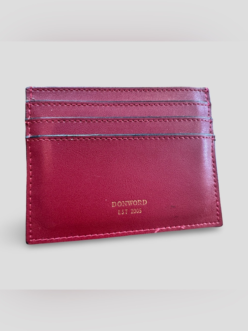 Burgundy leather Slim Leather Card holder